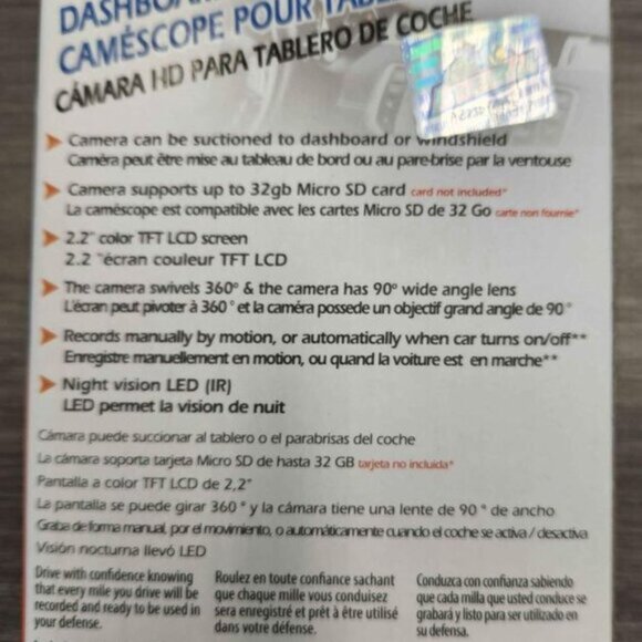 New in Box ArmorAll HD Dashboard Camera - Picture 3 of 4